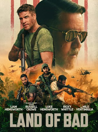 Land of Bad, Liam Hemsworth, Russell Crowe, Luke Hemsworth, Ricky Whittle, Milo Ventimiglia, Daniel MacPherson, Lincoln Lewis, Gunner Wright, Robert Rabiah, Chika Ikogwe