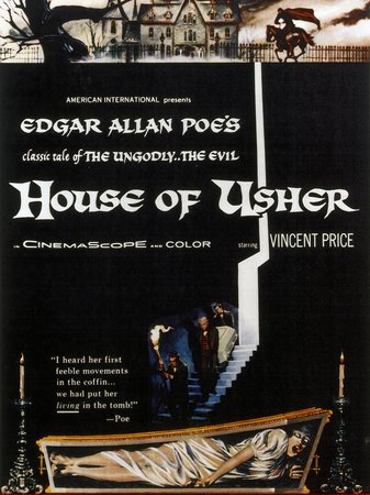 House of Usher, Vincent Price,Mark Damon,Myrna Fahey,Harry Ellerbe,Bill Borzage,Mike Jordan,Nadajan,Ruth Oklander,Myrna Fahey,Harry Ellerbe