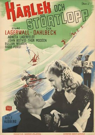 Kärlek och störtlopp, Sture Lagerwall, Eva Dahlbeck, Thor Modéen